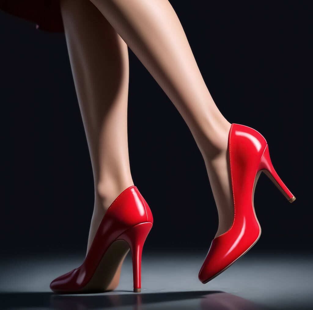 Stilletto red shoes